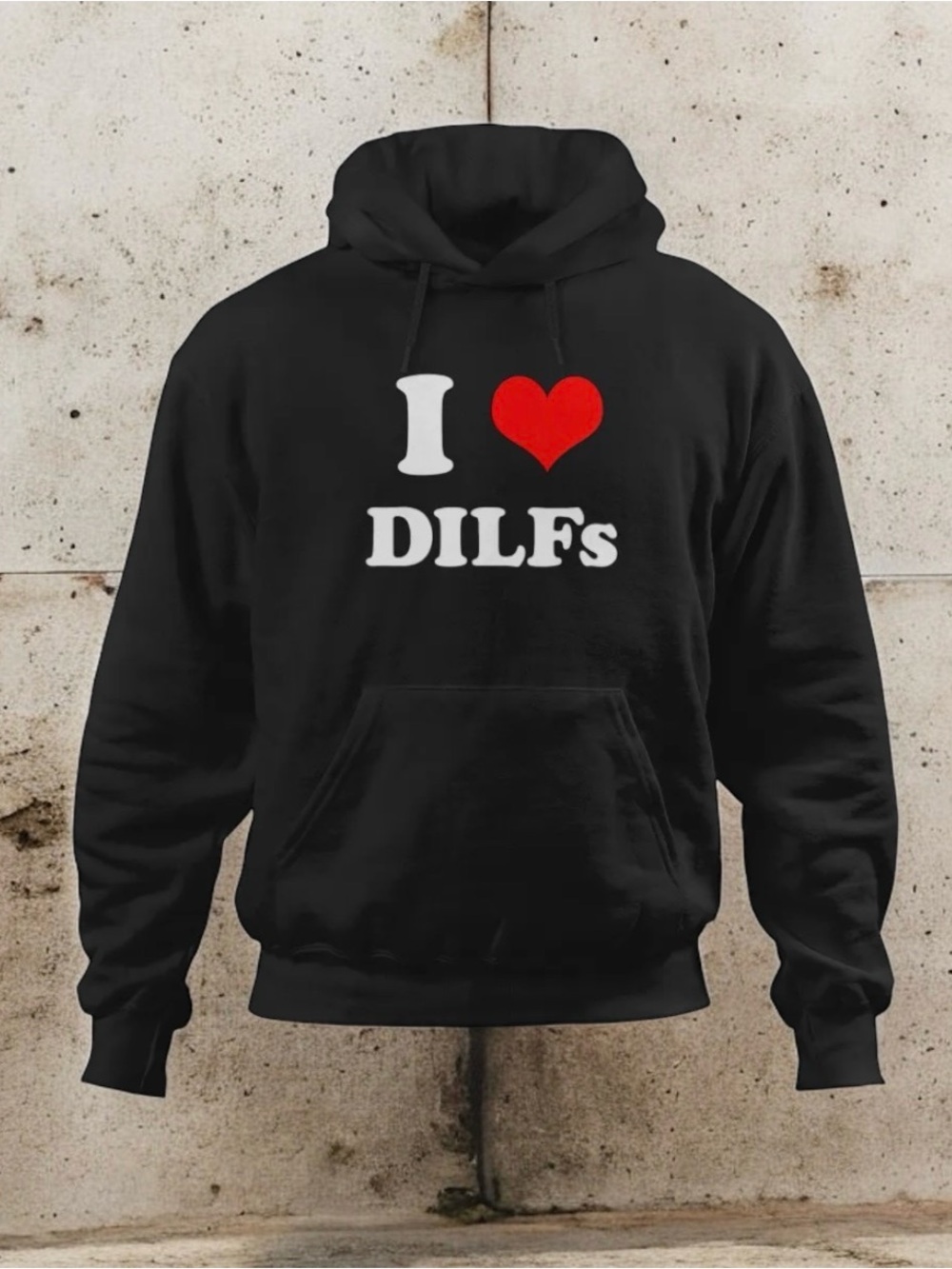 I ❤️ DILFs Jet Black Hoodie - Picture 2 of 13